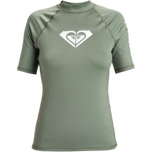 Roxy Korte Mouw UPF 50 Rash Vest Hele Hartige SS Jonge Dames Groen XS, Basilicum, XS