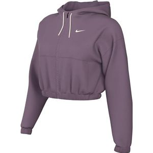 Nike Dames lange mouwen Top W Nk One Tf Fz Hoodie Polar, Violet Dust/Pale Ivoor, FB5638-536, XS