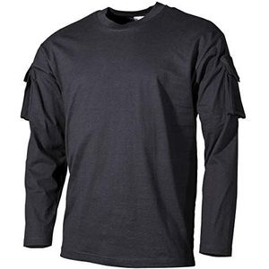 MFH US Met mouwzakken Overhemd met lange mouwen - Zwart maat L