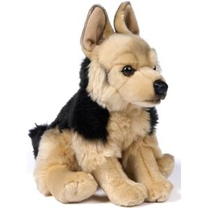Uni-Toys - Duitse herdershond, zittend - 27 cm (hoogte) - pluche hond - pluche dier, knuffeldier