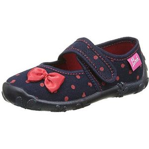 Beck meisjes stippen platte pantoffels, Blauw donkerblauw 05, 30 EU