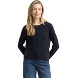 TOM TAILOR - Gebreid Vest - Navy - Lange Mouw - Normale Pasvorm