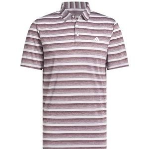 adidas Heren MENS TWO COLOR STRIPE POLO SHIRT, aurora ruby/white, S