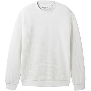 TOM TAILOR-denim Denim herensweatshirt met ronde hals en poef