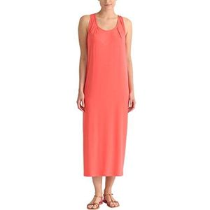 Berydale Damen Schlauch Kleid mit Rückenraffung, Maxi, Gr. 36, Orange (Coral)