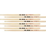 Vic Firth Drumstokken uit de American Classic® -serie - 7A - American Hickory - houten punt - 4 x paar voordeelverpakking