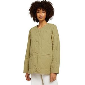 TOM TAILOR Dames Gewatteerde jas met knoopsluiting 1030081, 28723 - Moderate Olive, XS