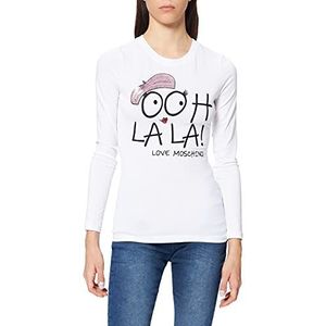 Love Moschino Womens T-Shirt, Optical White, 40