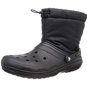 Crocs Classic Lined Neo Puff Boot Sneeuwlaarzen, uniseks, volwassenen, Zwart, 42/43 EU