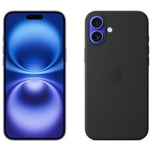 Apple iPhone 16 Plus (256 GB) - Ultramarijn + Siliconenhoesje met MagSafe - Zwart