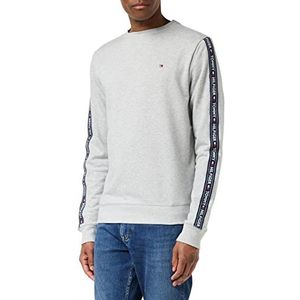Tommy Hilfiger Sweatshirt voor heren zonder capuchon, grey heather, XL