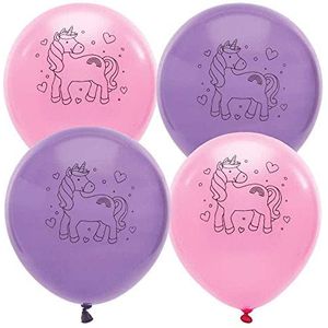Baker Ross FC977 Regenboog Eenhoorn Ballonnen - Set van 10, Kids Party Decoraties, ballonnen voor verjaardagsfeestjes, Ballonnen