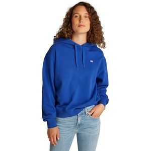Tommy Hilfiger Dames REG Contrast Flag Hoodie WW0WW45979, Blauw (Noble Blue), S