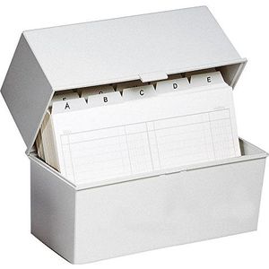 Exacompta Office Card Index Box A7, 65 x 120 x 100 mm - Lichtgrijs