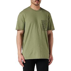 United Colors of Benetton T-Shirt 3JE1U105F, legergroen 7Z9, XS heren, Militair groen 7Z9, XS