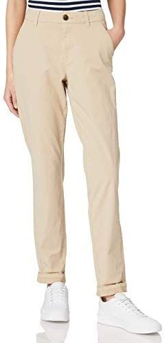 s.Oliver Dames Regular Fit: Stretch Chino, bruin, 40W x 32L