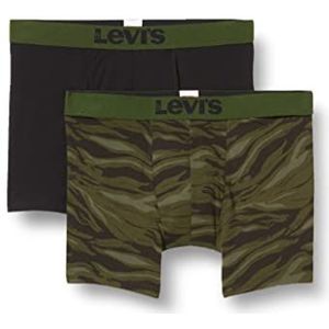 Levi's Boxershorts voor heren, verpakking van 2 stuks, groen, S