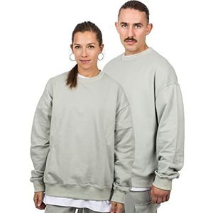 Blackskies Oversized Heavyweight Crewneck Sweater | Streetwear Luxury Sweater Heren Dames Trui Sweatshirt Sweater - Sage - Groot