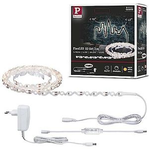 Paulmann 78962 LED strip FlexLED 3D basisset 3 m incl. 1x8,0 watt dimbaar lichtband wit lichtstrip kunststof LED band 3000 K