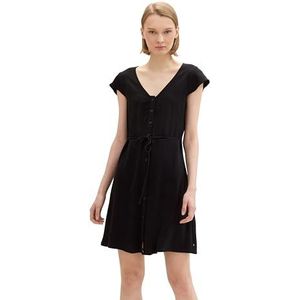 TOM TAILOR - Damesjurk - Deep Black - 14482 - Mini-jurk - Korte Mouwen