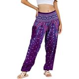 LOFBAZ - Harembroek - Paars - Dames - Yoga Boho Hippie Kleding