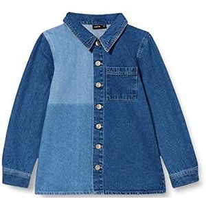 NAME IT Boy's NLMLOCK LS Shirt Blouse, Medium Blue Denim, 134/140, blauw (medium blue denim), 134/140 cm