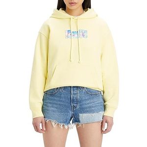Levi's Graphic Standard Hoodie Vrouwen, Poster Logo Powdered Yellow, L