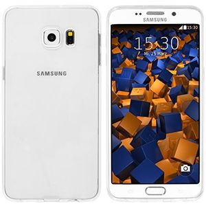 mumbi Hoes compatibel met Samsung Galaxy S6 Edge Plus telefoonhoes dun transparant wit