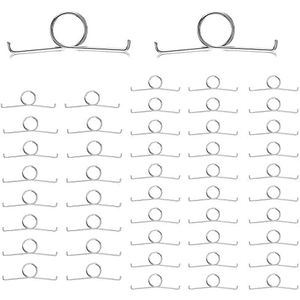 DINGFENG 50 Pcs Delige Knopveer, Dubbele Inductieveer, Controller L2 R2 Triggerveer, Veervervanging, Triggerveerset Voor PS5-controller Gamepad (Zilver)