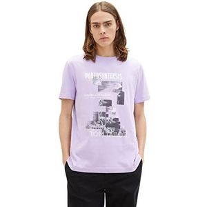 TOM TAILOR Denim Uomini T-shirt 1035599, 31042 - Lilac Vibe, XS