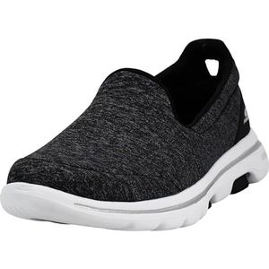 Skechers Go Walk 5 Honor Sneaker voor dames, Zwart/Wit, 37 EU