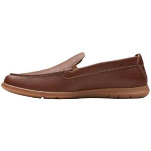 Clarks Heren Flexway Step Loafer Flat, lichtbruin Lea, 6.5 UK, Lichtbruine Lea, 40 EU