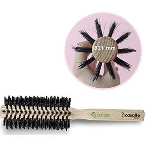 Houten borstel, rond, gladmakend, wildzwijnharen, M, anti-krimp, 1 stuk