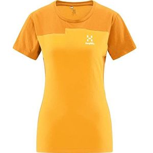Haglöfs 606527_5NO ROC Grip T-Shirt Dames Sunny Yellow/Golden Brown Maat L, Sunny Yellow/Golden Brown, L