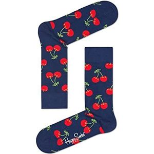 Happy Socks Cherry Sock, kleurrijke en leuke, Sokken voor Dames en Heren, Blauw-Groen-Rood (41-46)