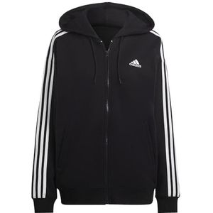 adidas Sportswear Essentials 3-Stripes Oversized Ritshoodie - Dames - Zwart - L