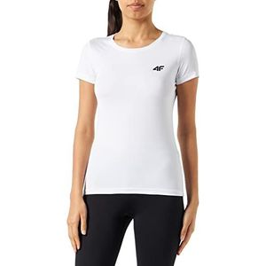 4F Functioneel T-shirt voor dames, TSDF352, FNK, wit, maat L voor dames, Regulable, L