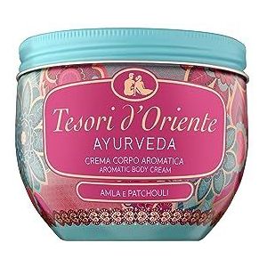 TESORI D'ORIENTE Body Cream 'Ayurveda', 300 ml, aromatische bodylotion met amla-vrucht en patchoeli, vochtinbrengende crème voor lichaamsverzorging, wellness-ritueel voor lichaam en zintuigen