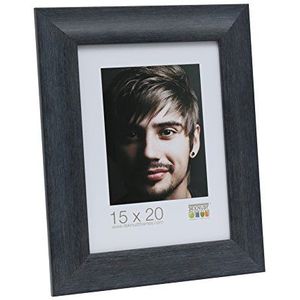 Deknudt Frames S45MF2 fotolijsten 50x50 fotolijsten zwart, schuine lijst, imitatietechniek kunststof fotolijst