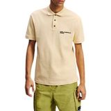 Karl Lagerfeld Jeans Regular Pique Polo, Men, Bruin, Polo, Wood Ash, XS