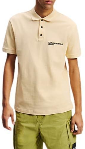 Karl Lagerfeld Jeans Regular Pique Polo, Men, Bruin, Polo, Wood Ash, XS