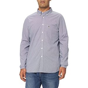 Lacoste Regular fit overhemd voor heren, Wit/Navy, XS/S
