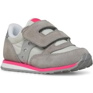 Saucony Originals Baby Jazz HL Sneakers voor kinderen, uniseks, grijs, zilver, roze, 24 EU