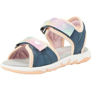 Superfit Pebbles Sandalen voor meisjes, Blauw Oranje 8000, 28 EU Weit