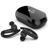 Meliconi Mysound True Fit Plus True Wireless Bluetooth 5.3 hoofdtelefoon, zwart, voor sport, touch-bediening, oplaadbox met led, 32-uurs batterij