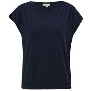 s.Oliver T-shirt met mouwen met ruches in blauw 36