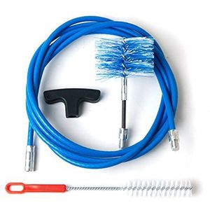 Kit 3 meter + borstel FLEX 80 mm reinigingsset voor pelletkachel, buizen, schoorsteen met blauwe bochten