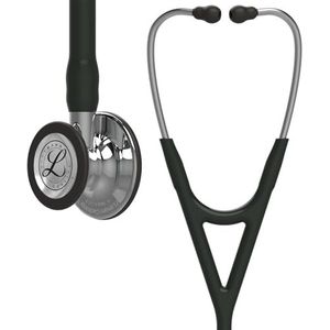 3M Littmann Cardiology IV Diagnostische Stethoscoop, borststuk en steel met spiegelende afwerking, zwarte slang, roestvrijstalen headset, 27 inch, 6177