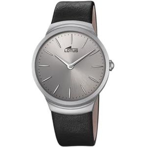 Lotus Watches Heren analoog klassiek quartz horloge met lederen band 18499/1