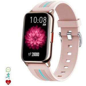 DAM Intelligente armband H76 met spanningsbewaking en O2, waterdicht, weermonitor en app-meldingen, 4,6 x 0,9 x 3,1 cm, kleur: roze